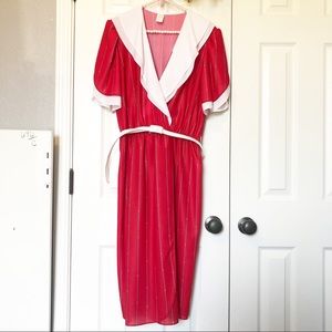 Vintage Retro Nautical Sailor Annie Wrap Dress